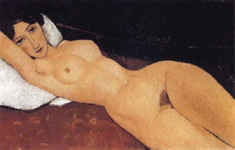 Amedeo Modigliani Reclining Nude on White Pillow oil painting image